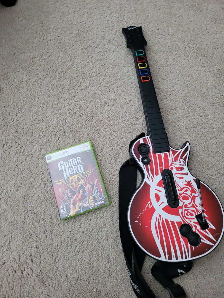 Guitar Hero Aerosmith Xbox 360 Guitar + Game