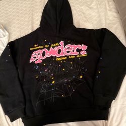 Sp5der black hoodie size medium brand new