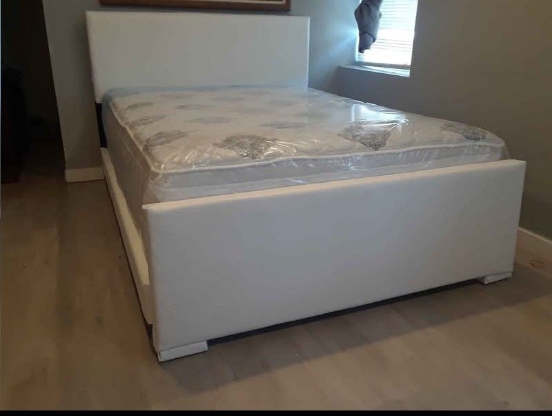 $390 Queen Bed Frame With Mattress And Box-spring Brand New Free Delivery 