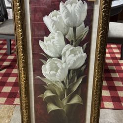 Framed Wall Art Tulips Floral