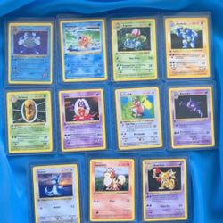🔥 Pokémon Base Set 1st Edition Lot – NM – Machoke, Ivysaur, Magikarp & More