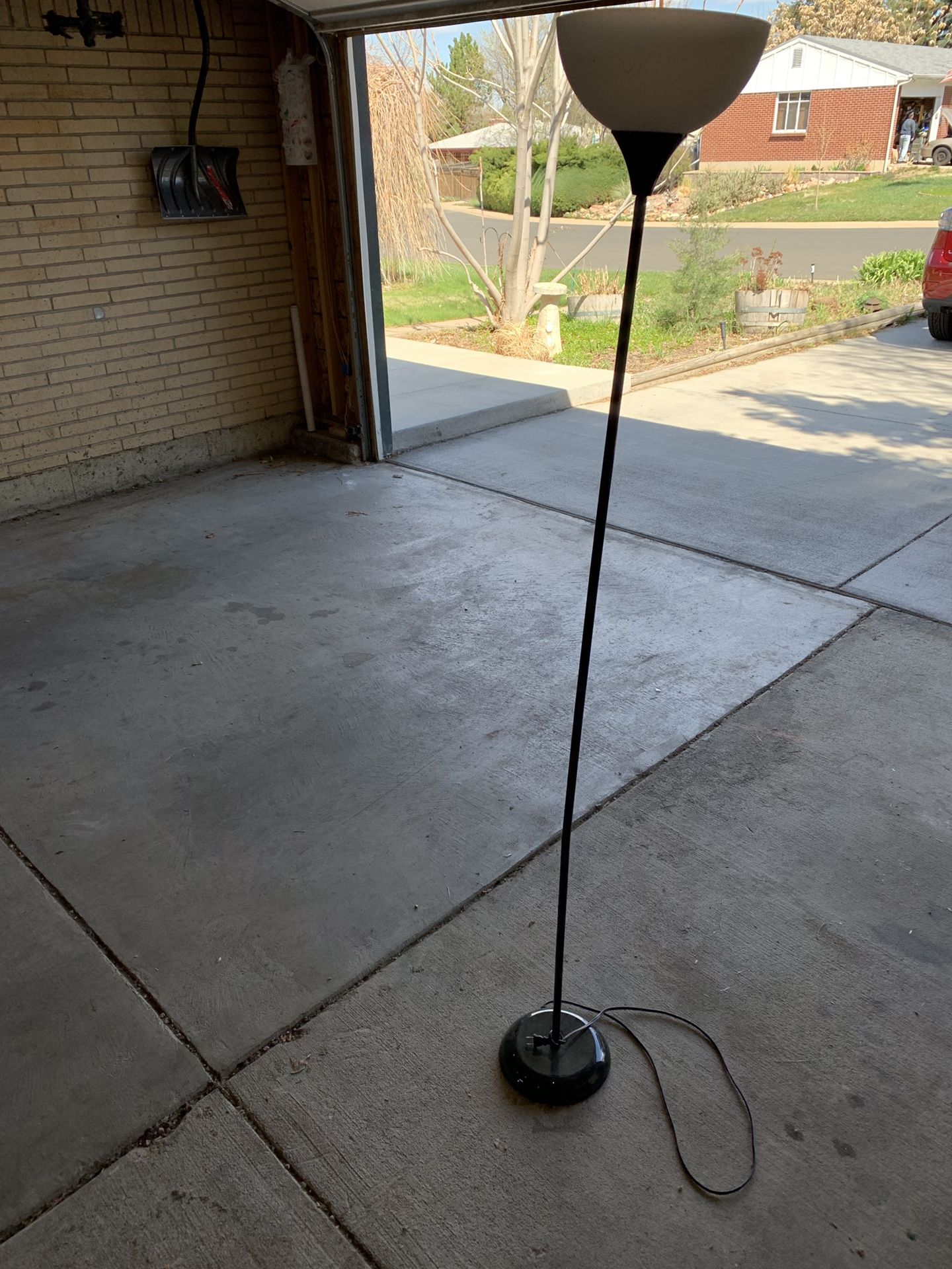 Black Floor Lamp - Stands 6 Feet Tall - Disperses Light Well