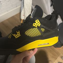 Size 12 Yellow thunder Jordan 4s