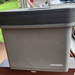 Vintage Craftsman Plastic Large Stackable Tool Box Portable Carryall Sit, Stand & Step