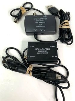 Lot Of (x2) Performance RFU Adapter For Sega Dreamcast