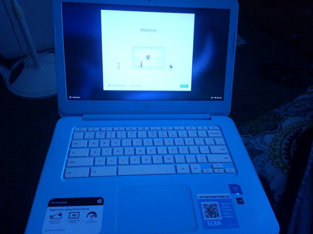Chrome, HP laptop