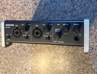 TASCAM US-2x2 USB Audio Interface w/ MIDI I/O, Phantom Power, Direct Monitor