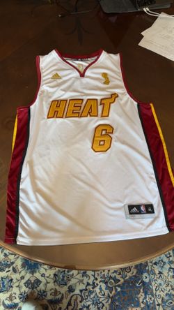 LeBron James Miami Heat NBA Finals Championship Ring Night White Jersey Men’s XL