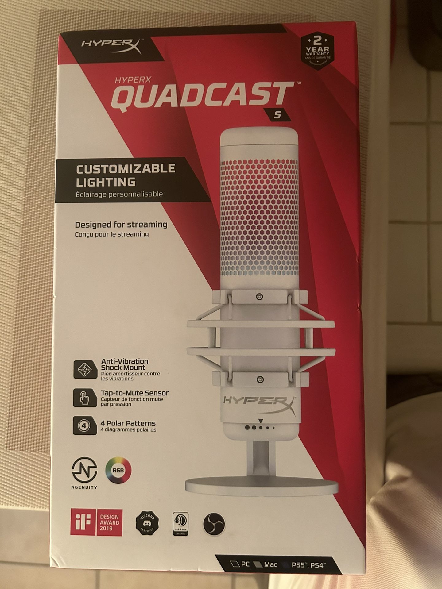 HyperX S Quadcast Streaming Microphone PS5, PC,