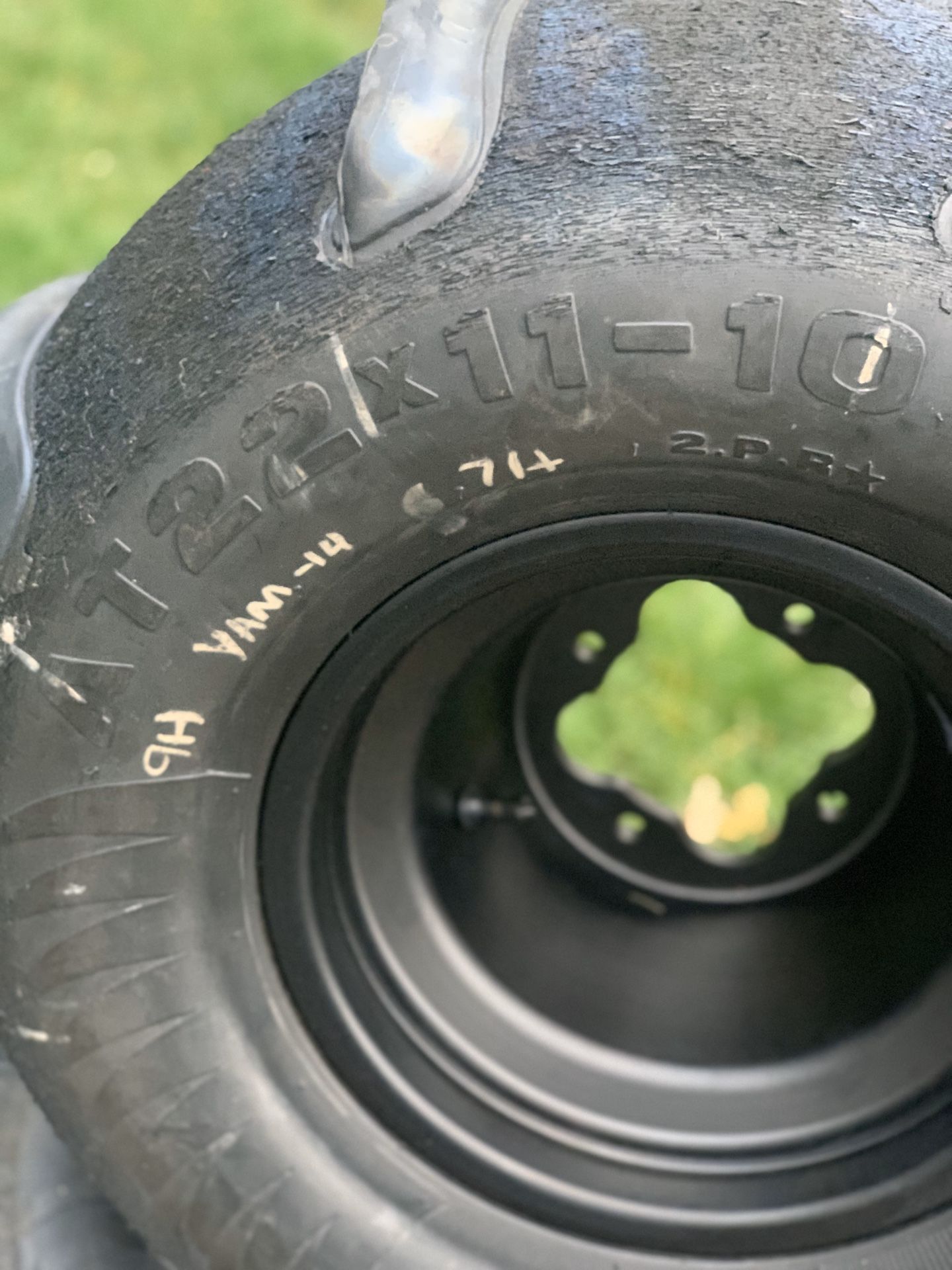 SKAT TRAK EXTREMES SAND TIRES PADDLE TIRES ATV TIRES WHEELS YAMAHA