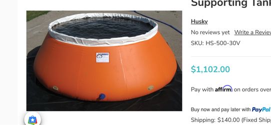 Husky High Side Self-Supporting Tank - 500 Gallon