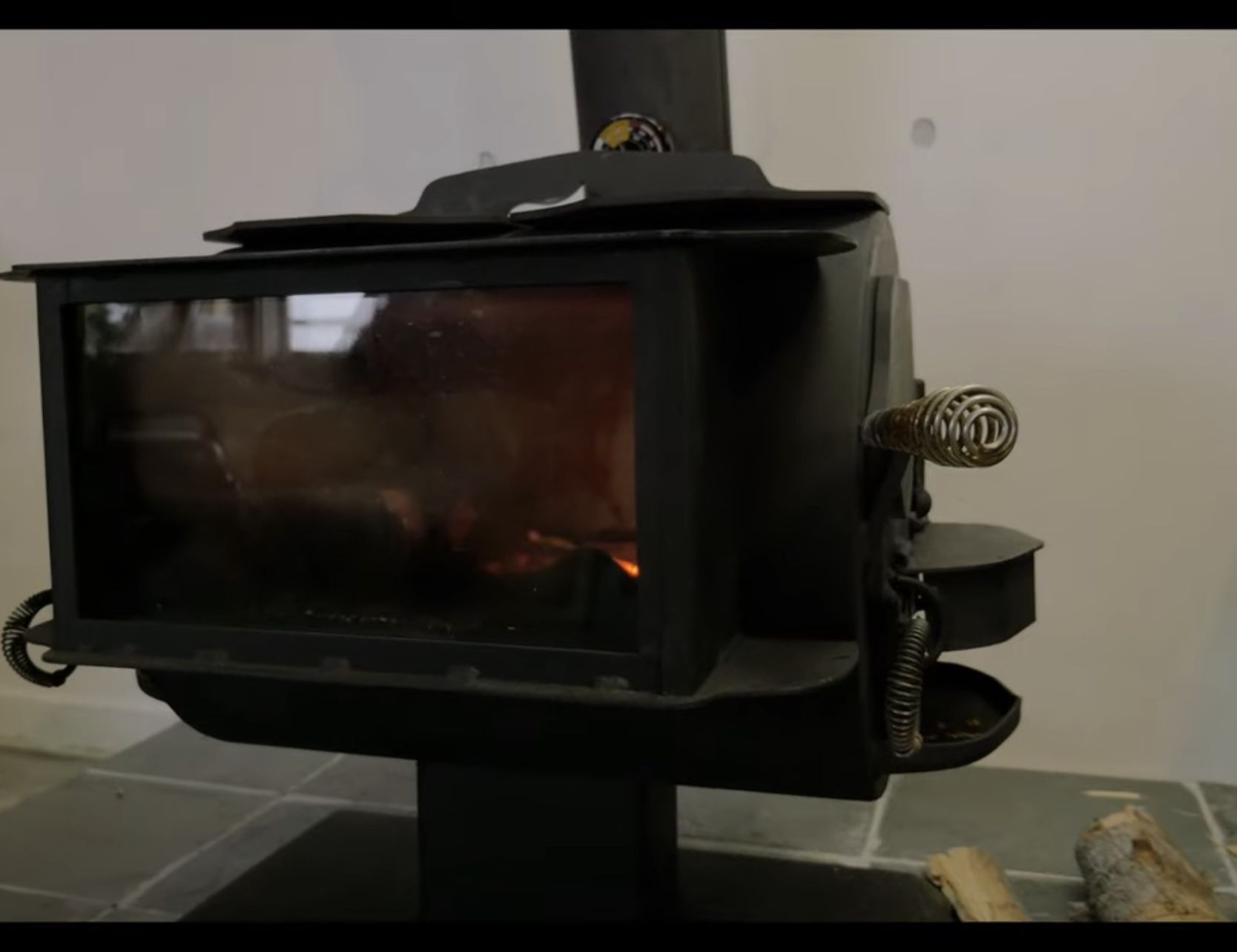 Wood Burning Stove and Pipes included