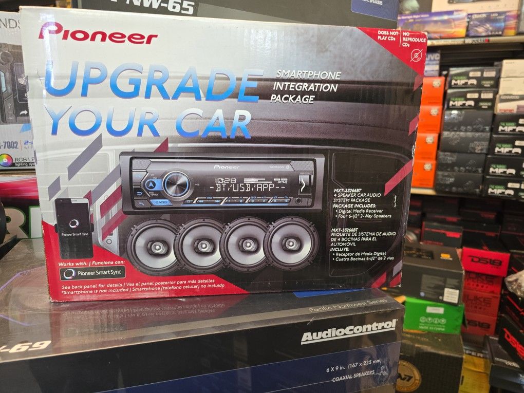 Pioneer Stereo Receiver Bluetooth And 4 Speaker
