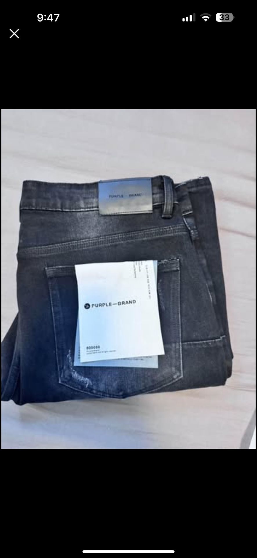 purple brand jeans black size 36 skinny fit