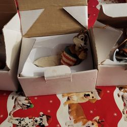 vintage  Disney Grolier  Chip and Dale peter pan ornaments 