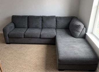 Gray Fabric Sectional Sofa