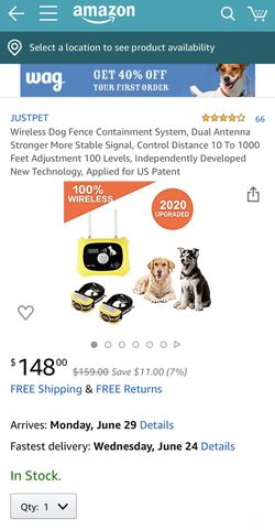 Wireless Dog Fence Containment System, Dual Antenna Stronger More Stable Signal, Control Distance 10 To 1000 Feet Adjustment 100 Levels, Independentl