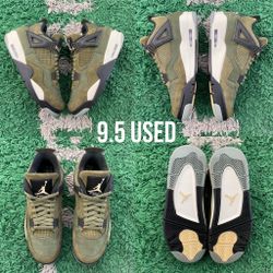 Air Jordan 4 Retro Craft Olive Size 9.5