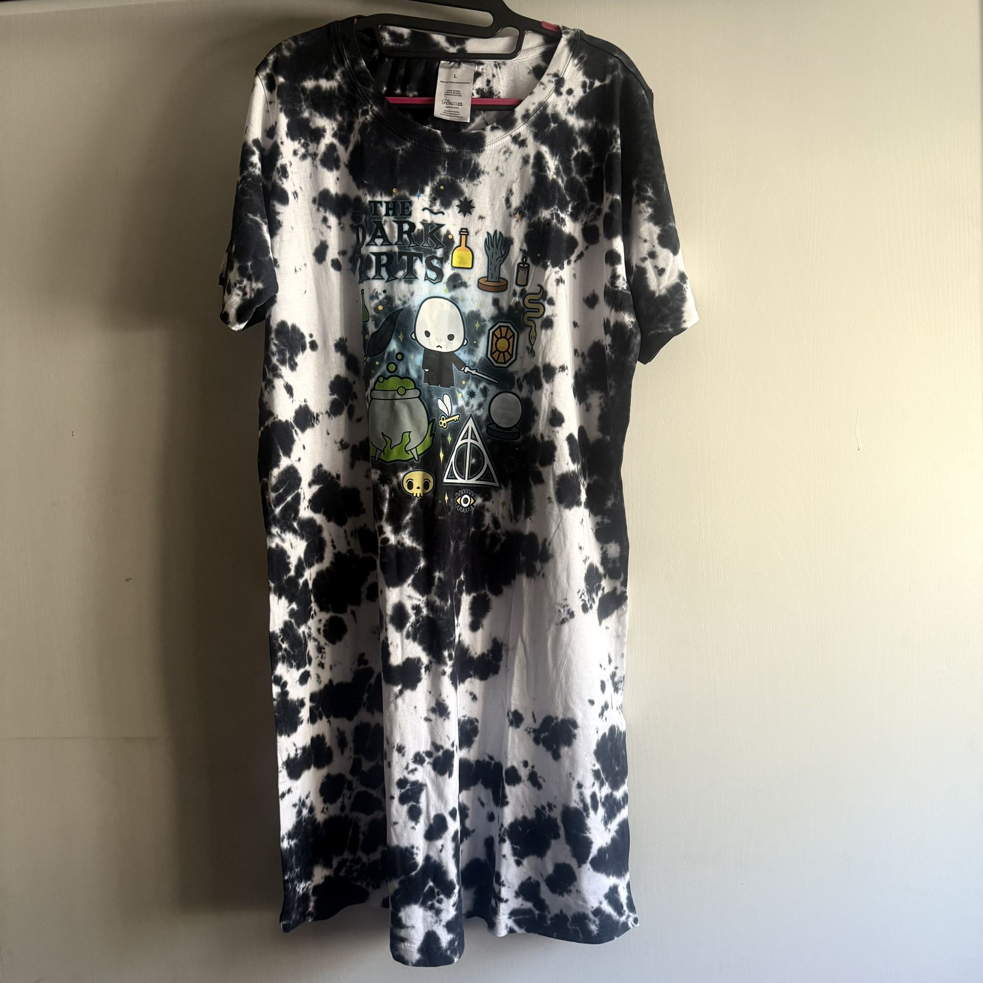 Harry Potter Lord Voldemort Nightgown Sleep Pajama Shirt Tie-Dye