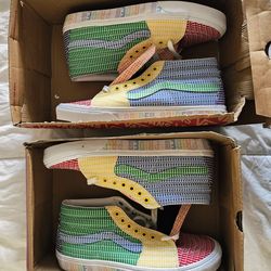 2 Pair VANS Off The Wall Men Sk8-Mid Pride Size 11