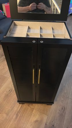 Jewelry Cabinet With Lock Key Including