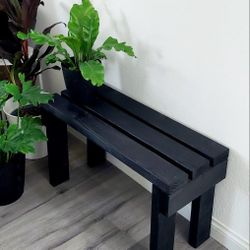 17"H X 30"W X 12"D (3 Planks) 🌱 Solid Wood Bench/Coffee Table ::: Black ::: $35/Pc.