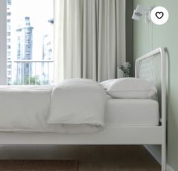 White Metal Bed frame (Queen)