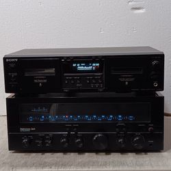 Quadraflex 180R Receiver + Sony Dual Cassette Deck