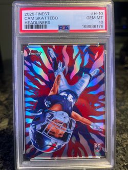 2025 Topps Finest Cam Skattebo Headliners RC PSA 10