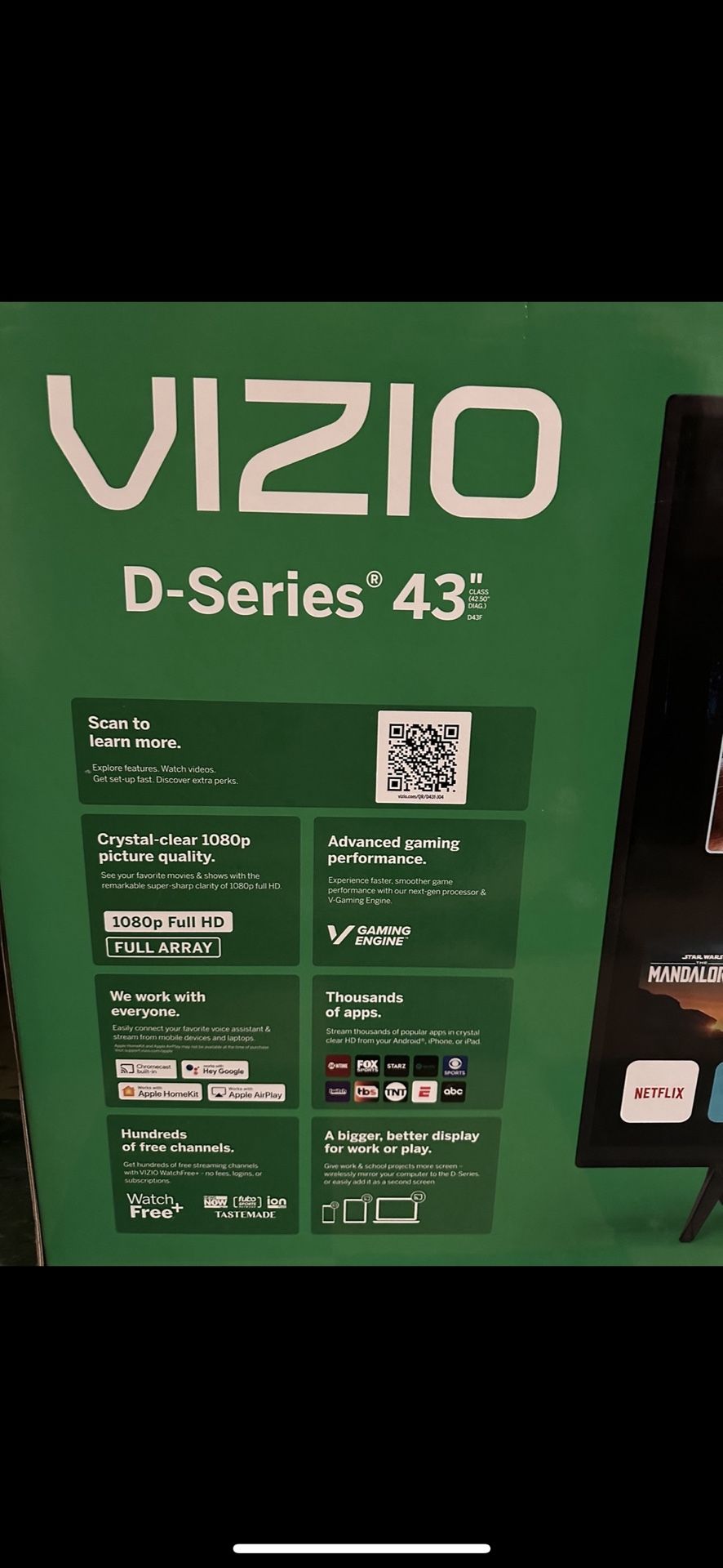 43” Vizio Smart TV