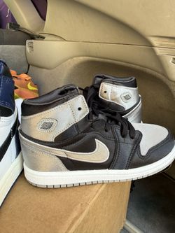 Silver And Black Jordan 1s Kids/ Toddlers