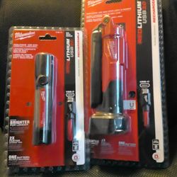 Milwaukee Red Lithium Usb 3.0 Rechargeable Flashlights 550L Stick Light Wit He Magnet, And 800L Compact Flashlight. $135 OBO