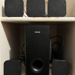 RCA  5.1 Home Theater System subwoofer w/5 Speakers 