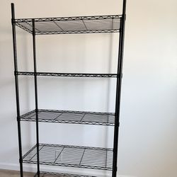 Black 5 Tier Wire  Shelving 