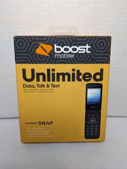 BOOST MOBILE Coolpad SNAP Flip Phone - 4G LTE - Black  Brand NEW Sealed