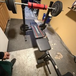 Selling Bench Press And Leg Curl Plus 100 Pounds On Discs
