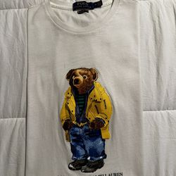 Polo Ralph Lauren White Signature Teddy Bear Yellow Rain Coat Jeans Tee T-Shirt