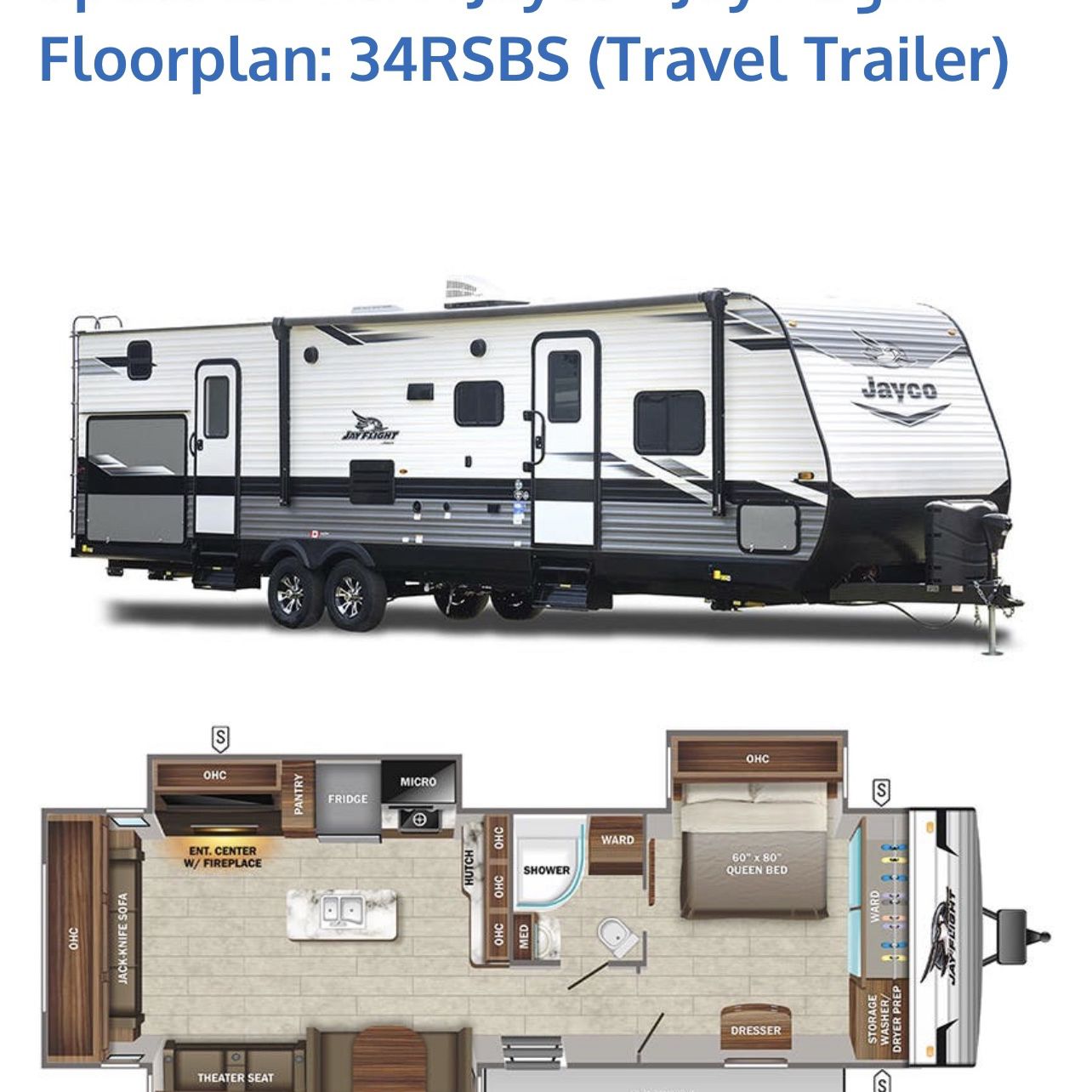 Jayco Travel Trailer Jay Flight 34RSBS