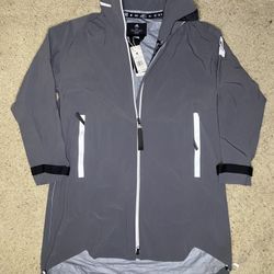 NWT $280.00 Adidas Mens Myshelter Rain Ready Parka Jacket Gray Size Medium