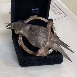 Handmade Copper Raven Pendant