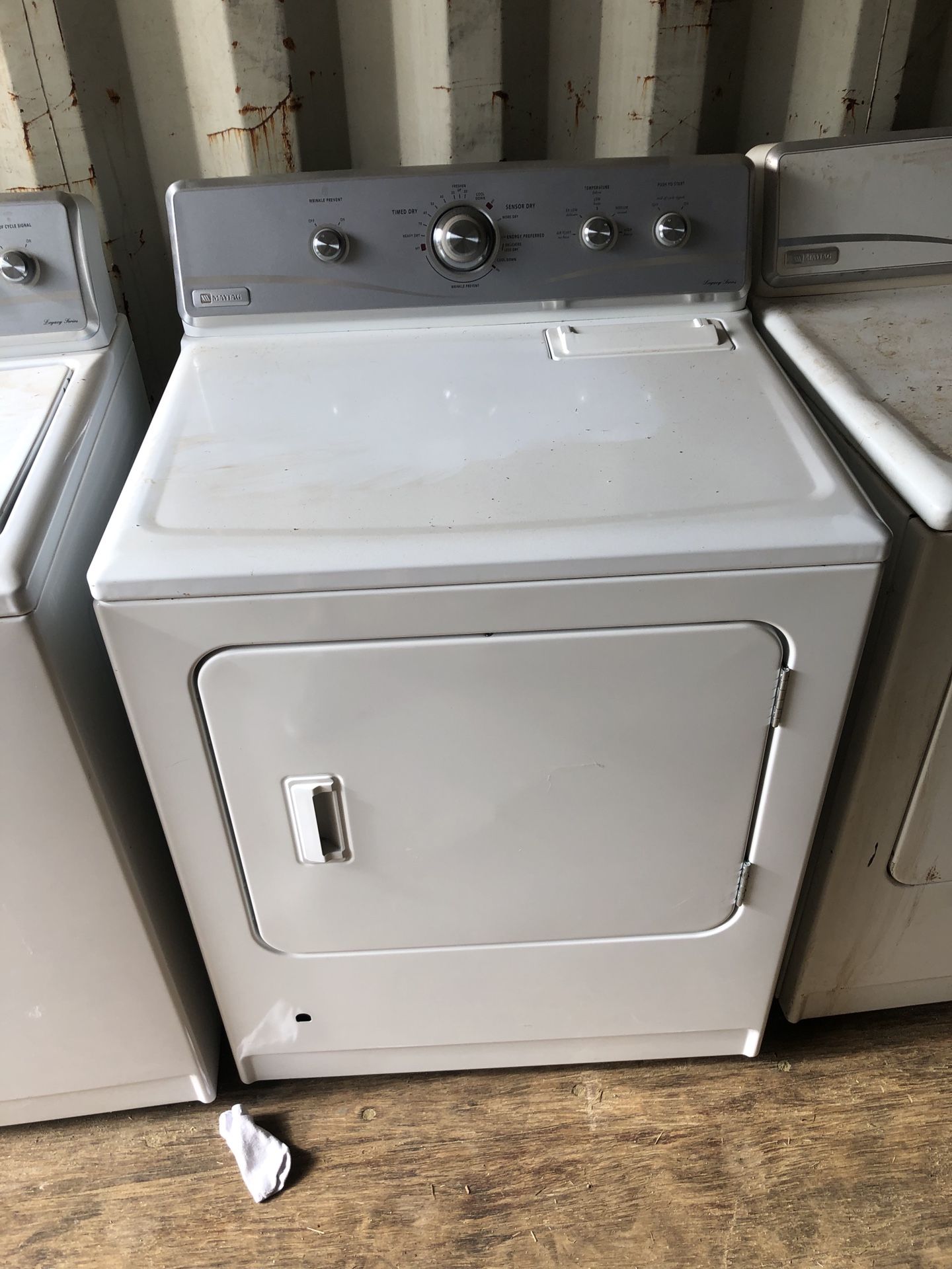 Maytag electric washer and electric dryer. Barley used 1 year. Moved
