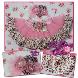 Girls Pink Leopard Petti Tuttu Skirt New