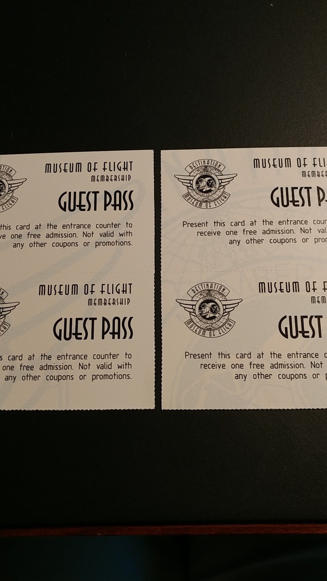 4 Museum of Flight Guest Passes