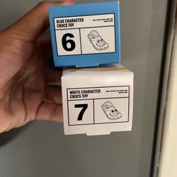 Crocs McDonalds Keychains 6 & 7 Blue & White