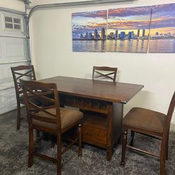 * Like New * Ashley Furniture 5pc Modular Dining Table ( Free Delivery )