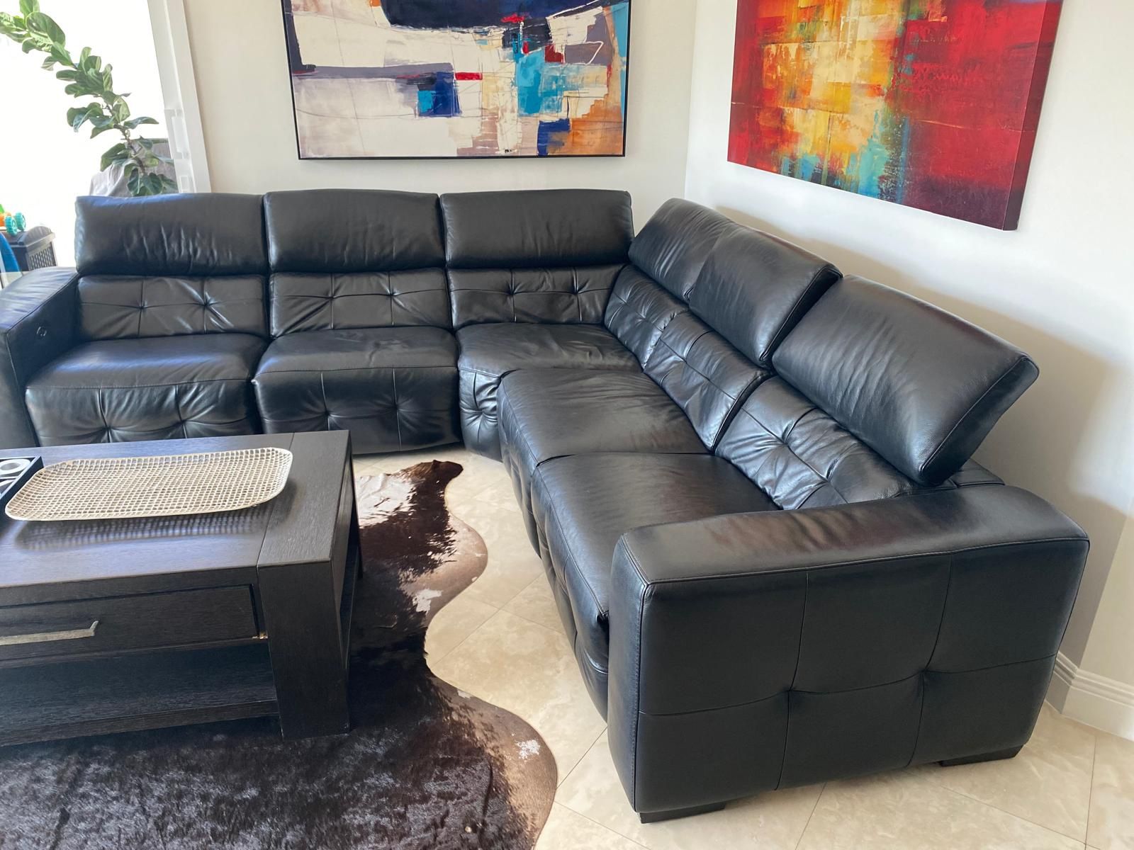 Black Leather Sofa