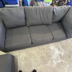 3 Piece Grey Sectional Couch 
