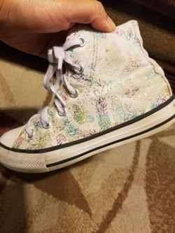 Girls' Chuck Taylor All Star Converse Butterfly Shine Shoes Size 1