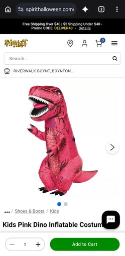Kids inflatable dinosaur Halloween costume