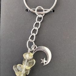 Lemon quartz keychain